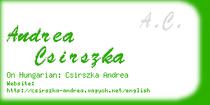 andrea csirszka business card